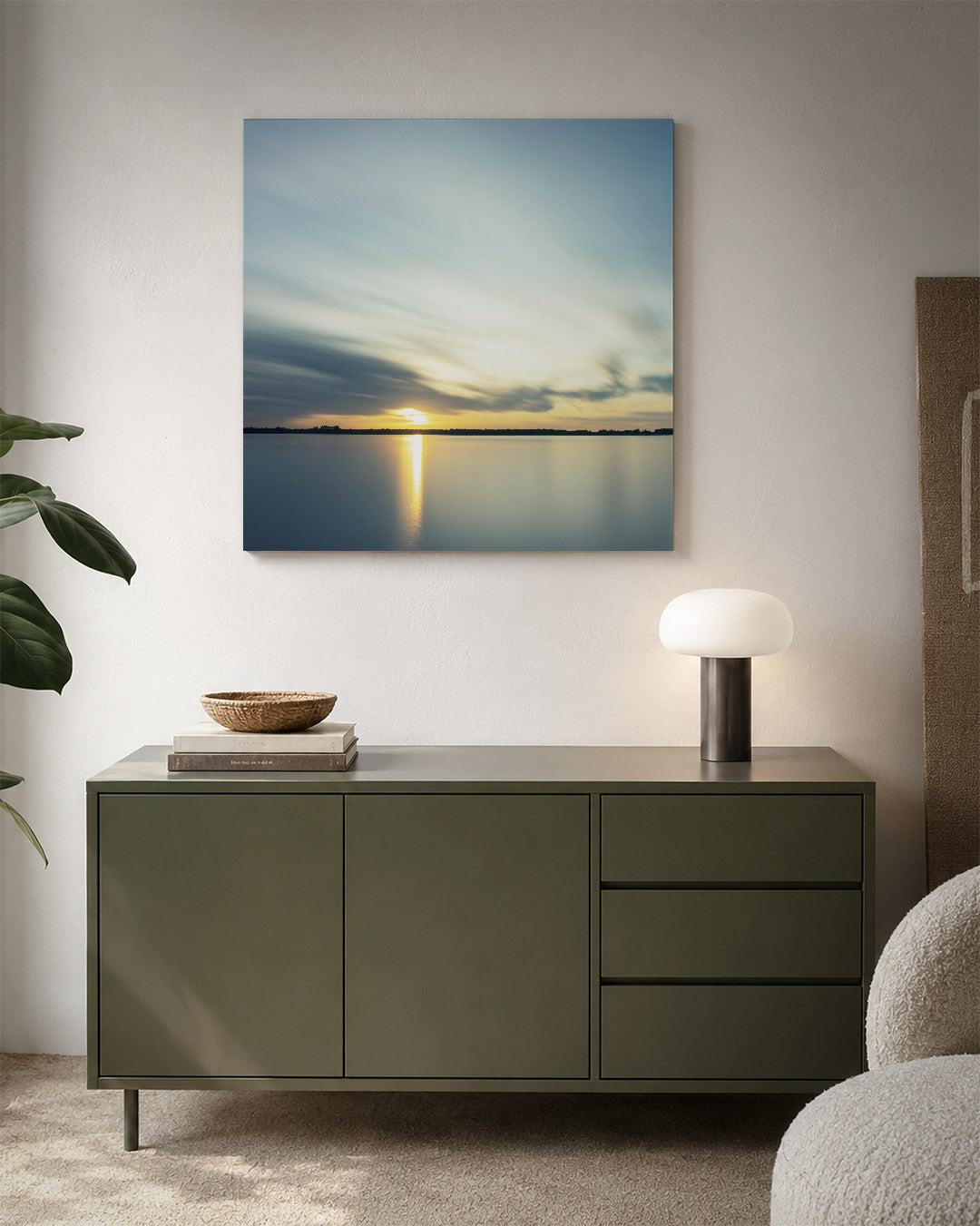 Rustige zonsondergang Kunstwerk