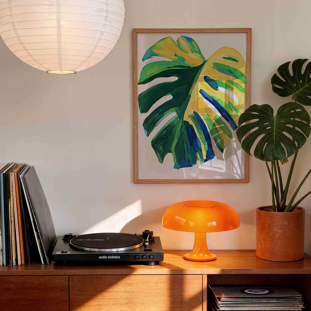 Blad in groene en gele tinten Poster