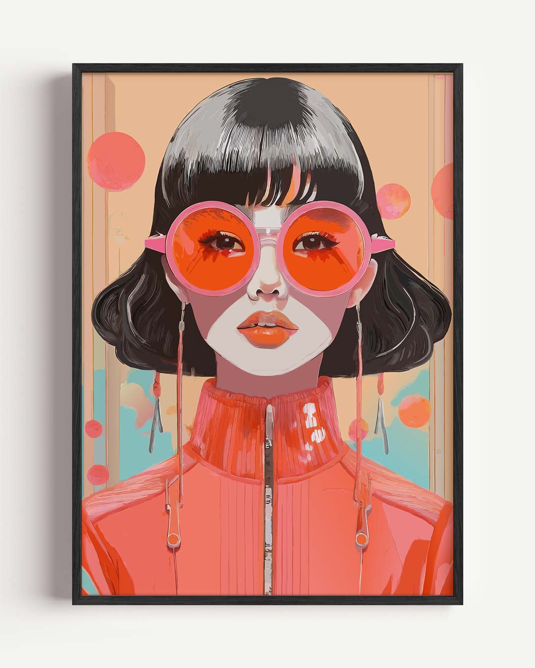 Stralende Retro Chic Poster-WallArtistic
