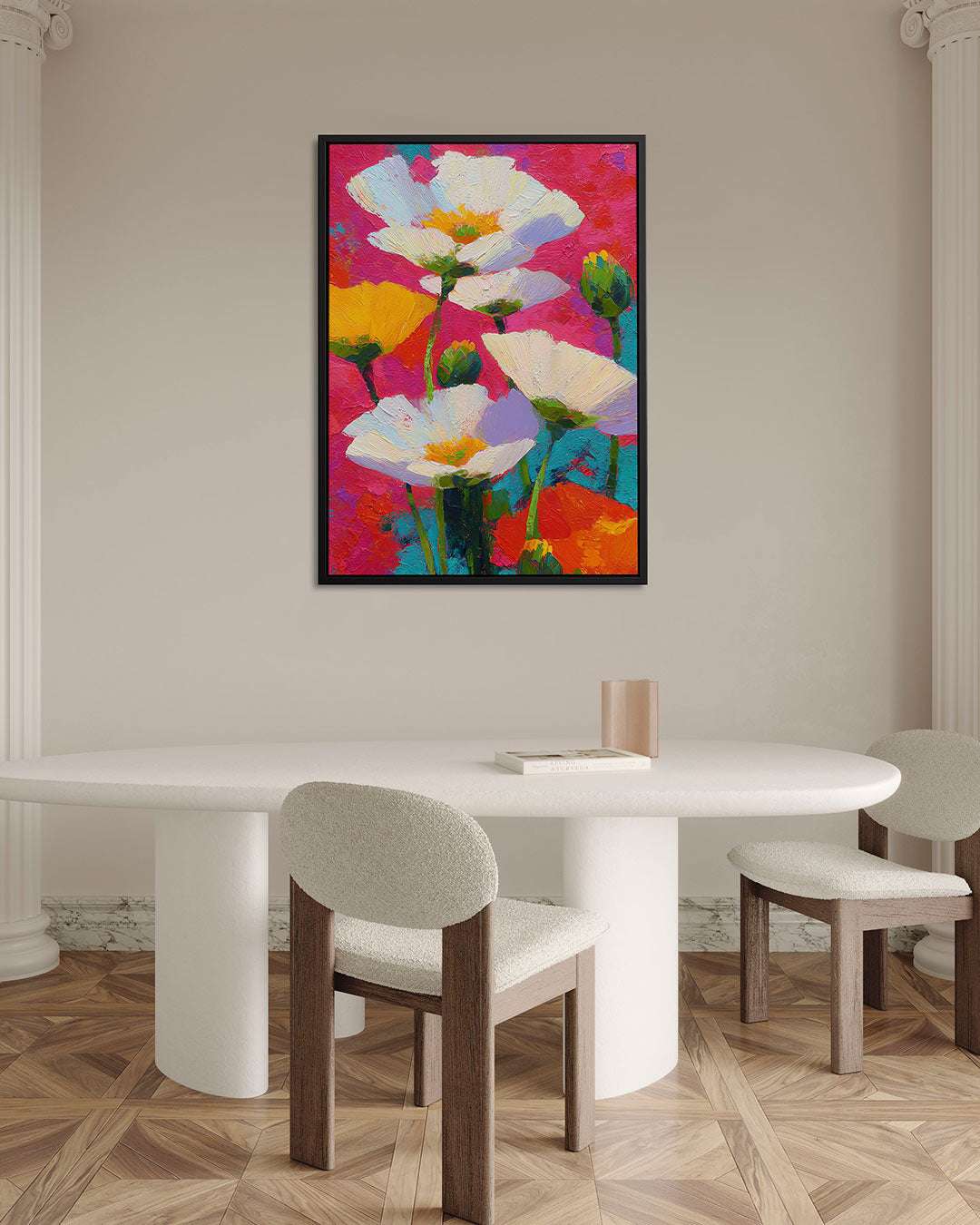 Bloemrijke kleurenexplosie Kunstwerk