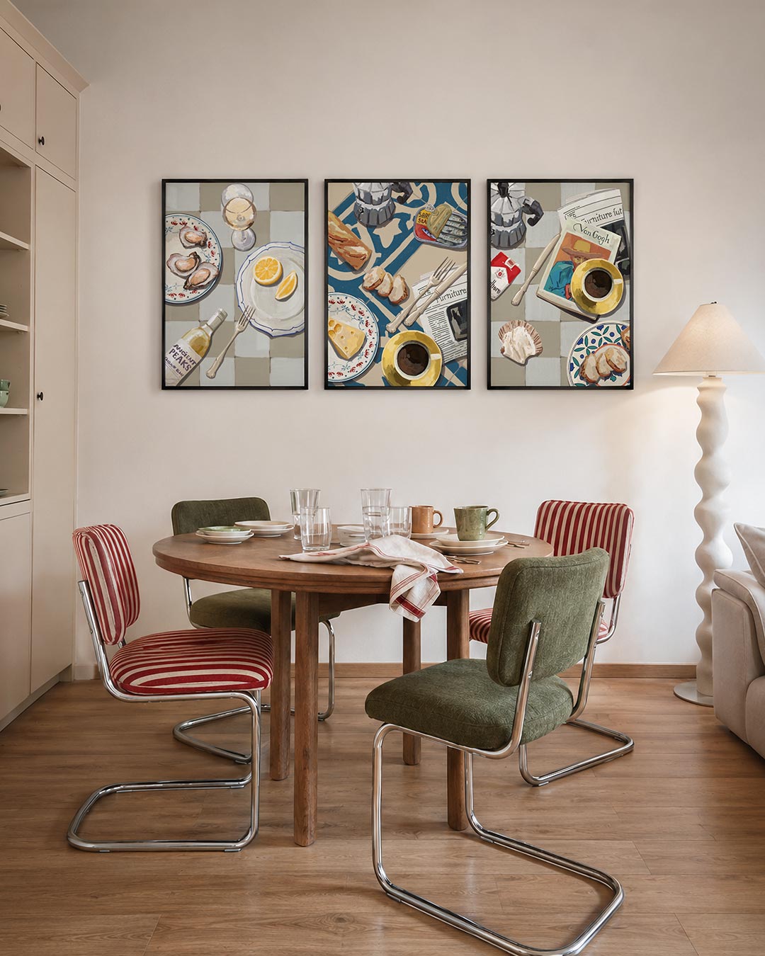 Eettafel compositie Posterset