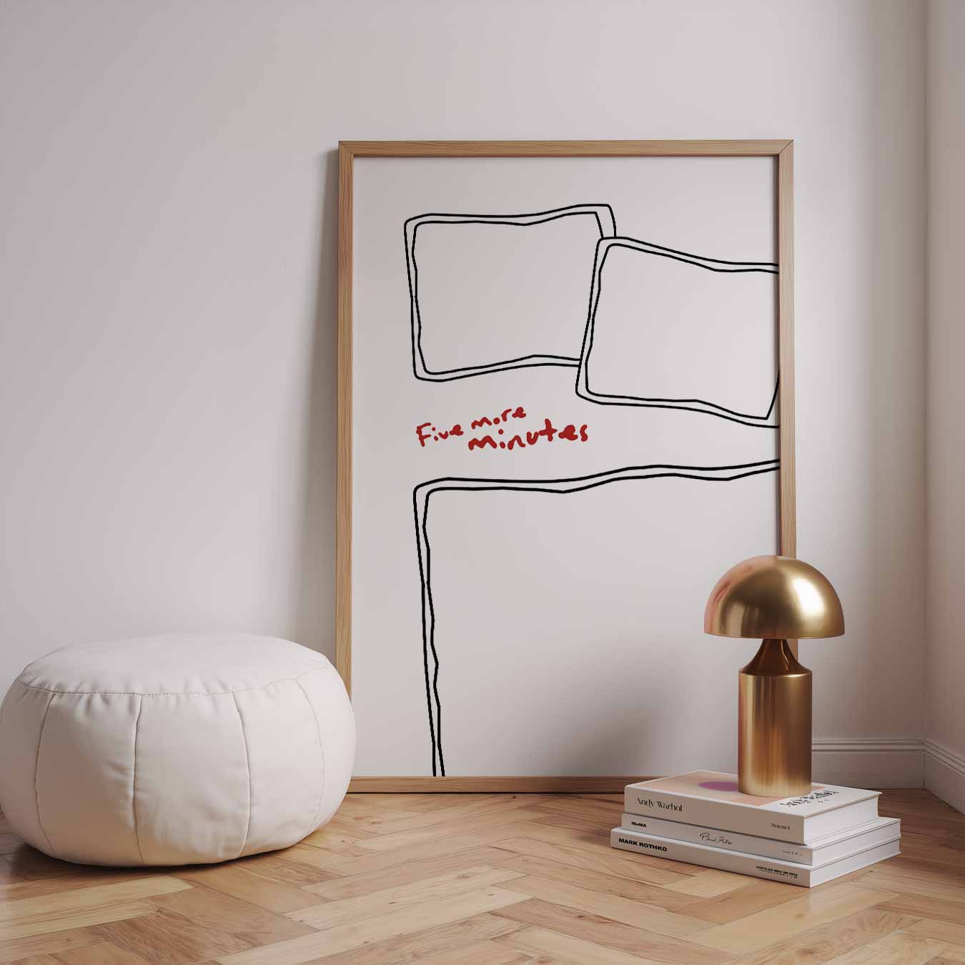 Five More Minutes Slaapkamerposter-WallArtistic