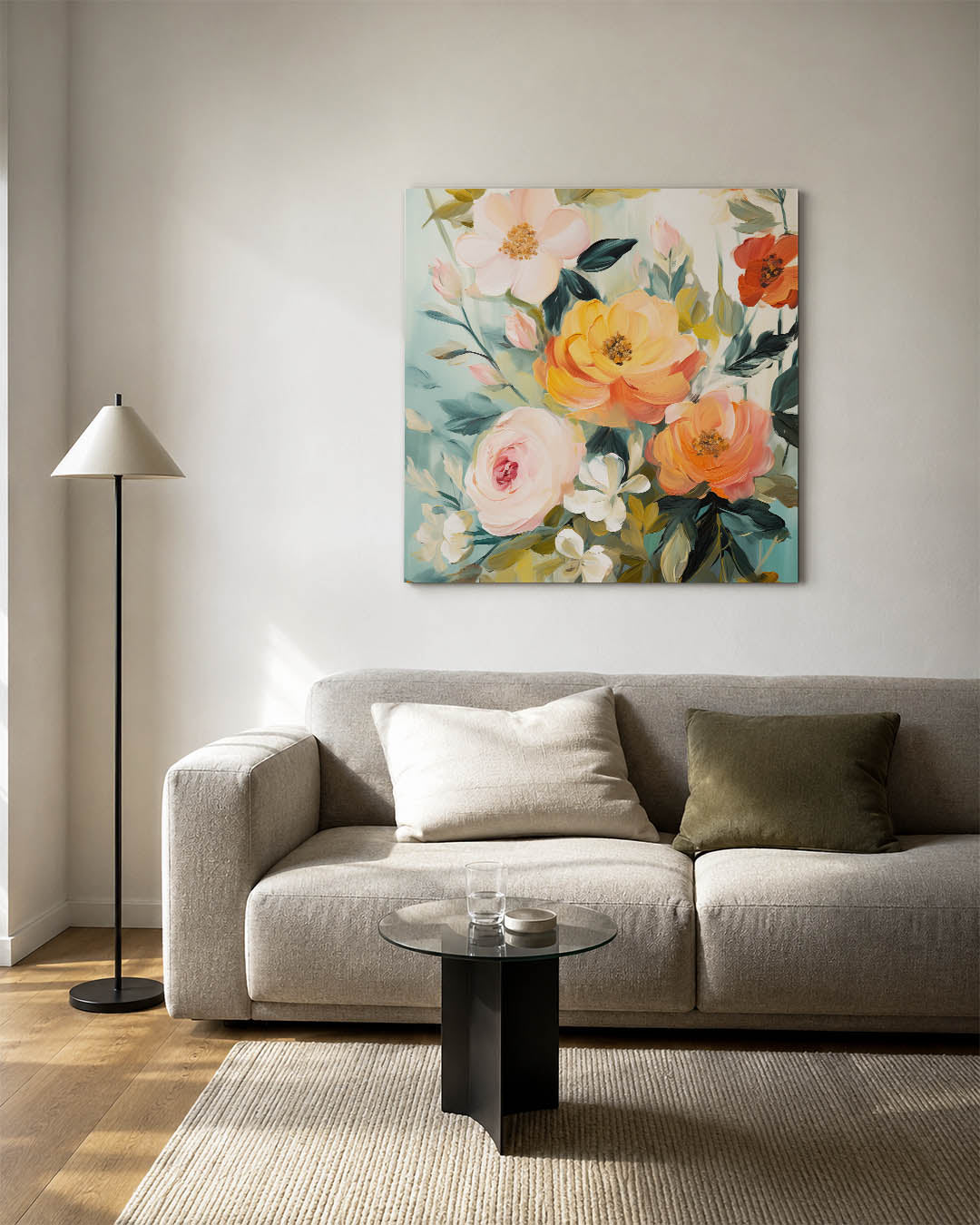 Bloemrijke compositie Kunstwerk