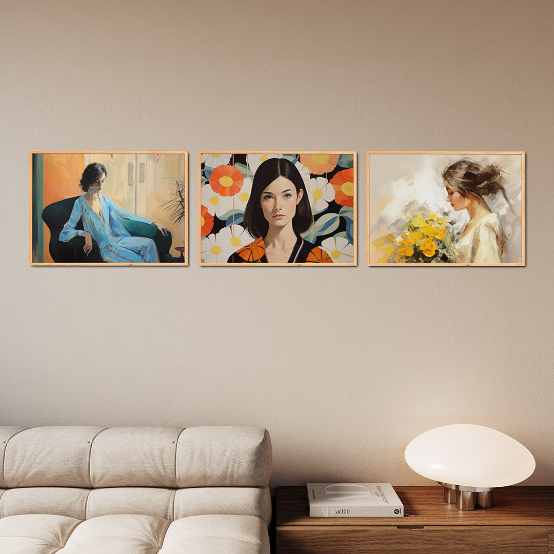 Zachte kleurharmonie Posterset