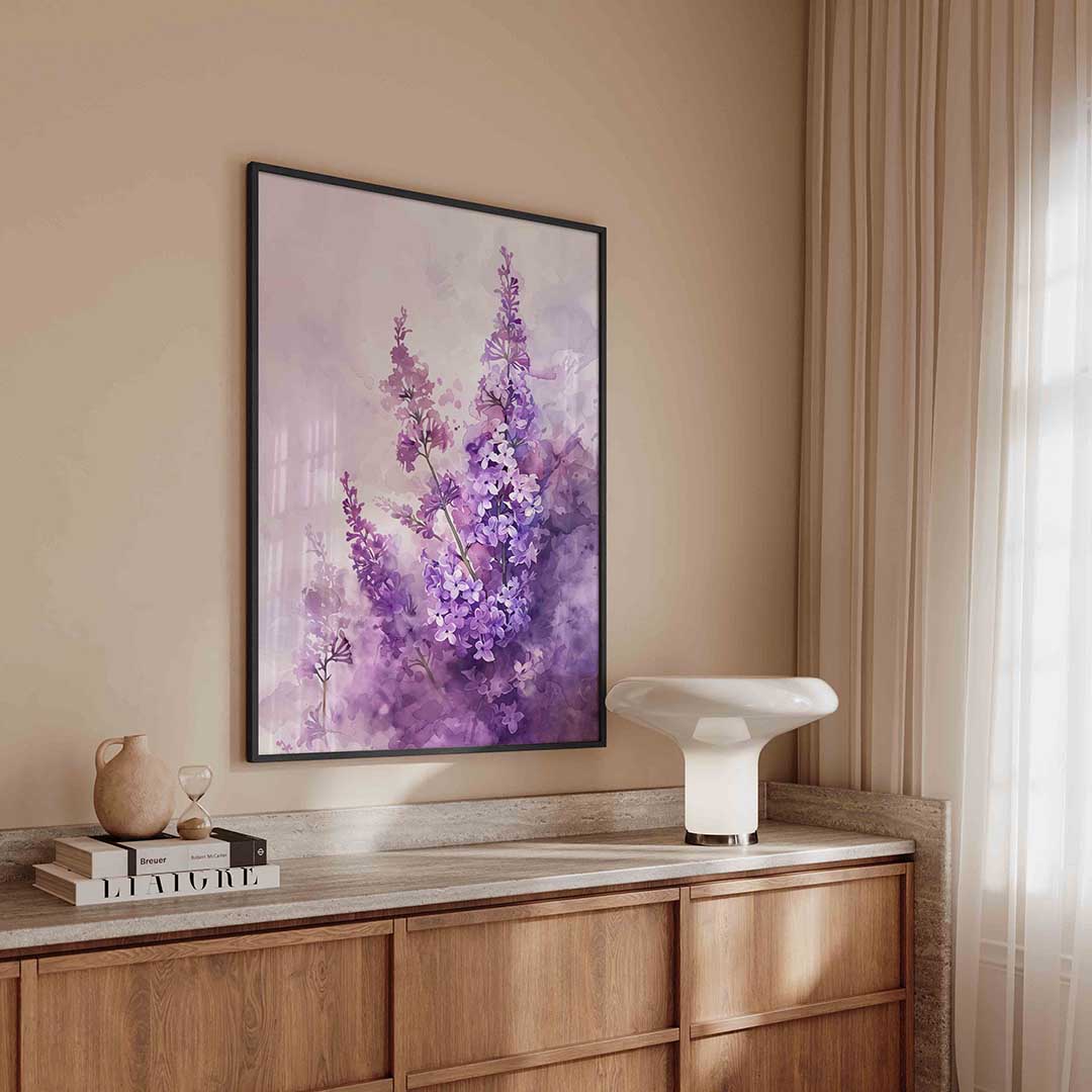 Paarse bloemen Poster