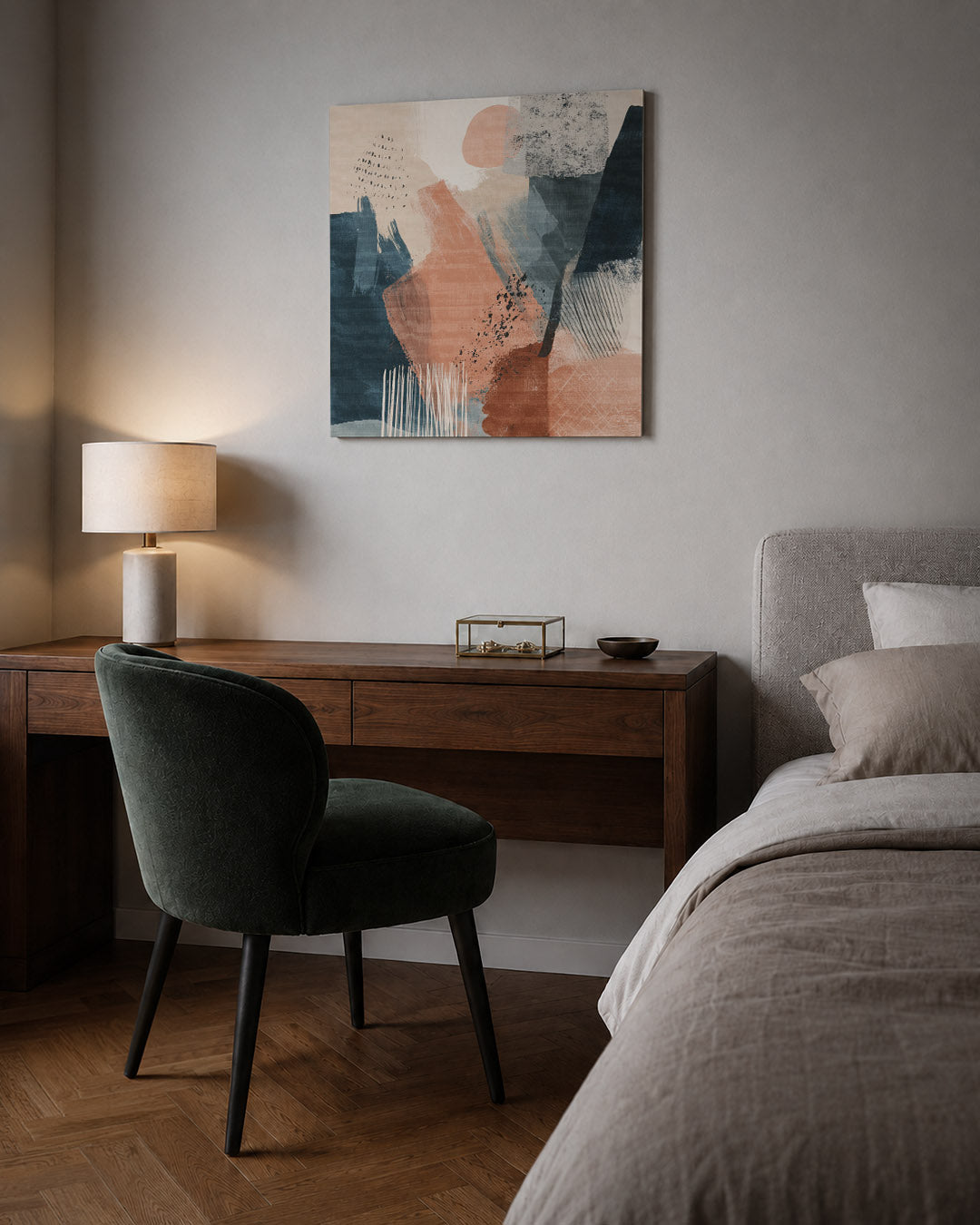 Dynamische kleurencompositie Kunstwerk