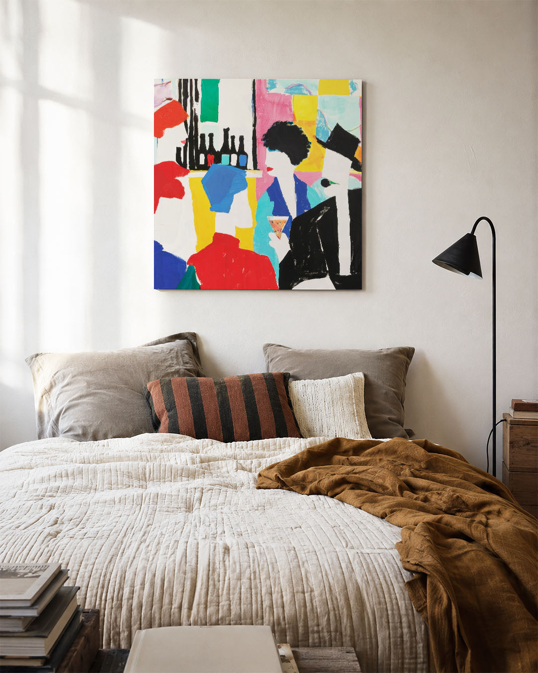 Kleurrijke figuren Kunstwerk