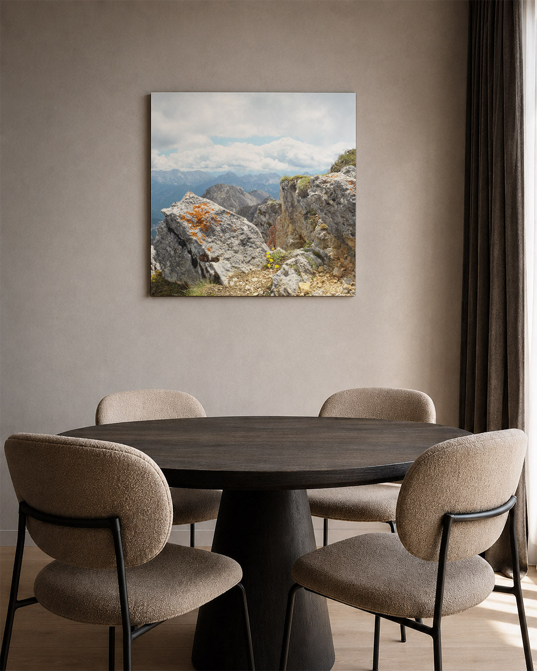 Berglandschap met rotsen Kunstwerk