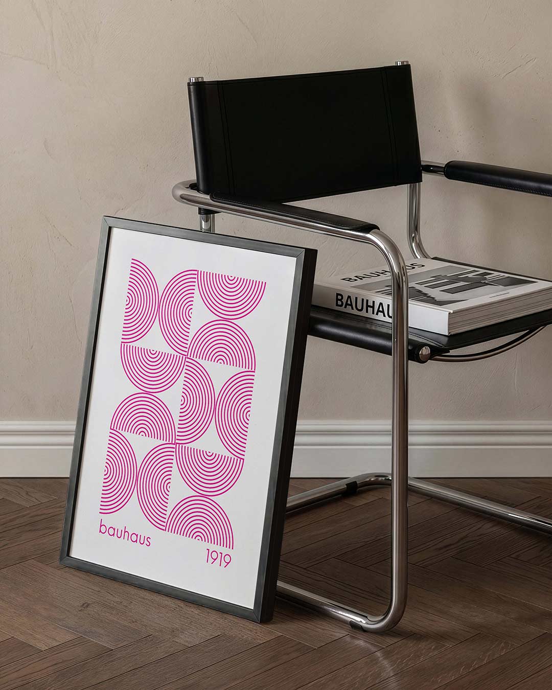 Cirkelpatroon en lijnen Poster