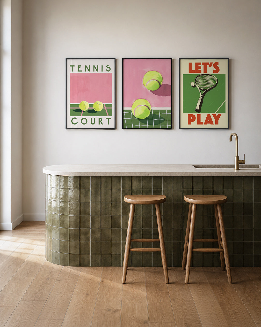 Tennis kleurenspel Posterset
