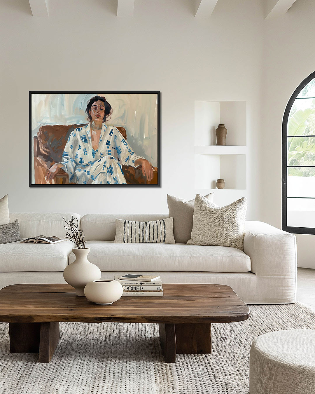 Ontspannen portret Kunstwerk