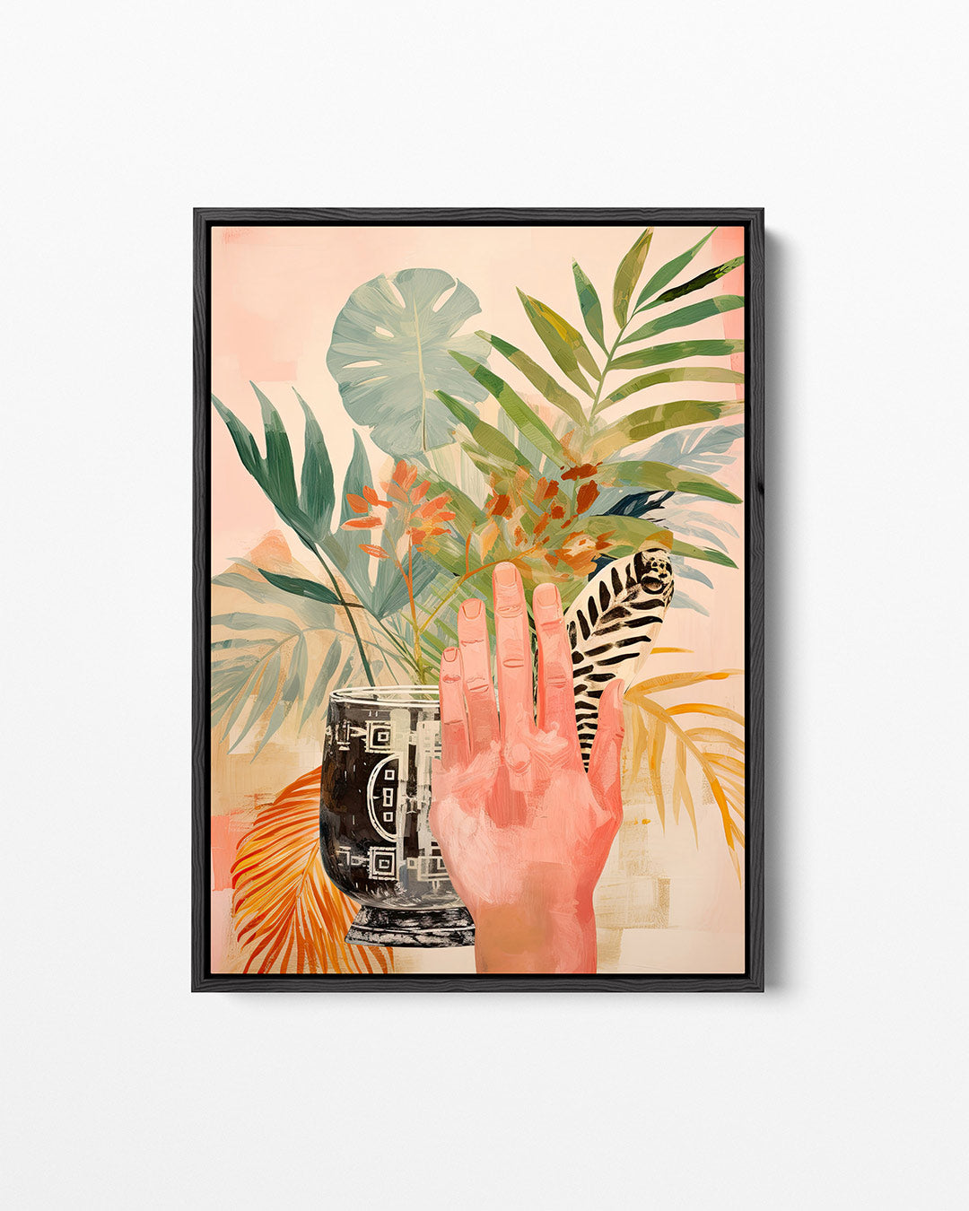 Vrolijke botanische compositie Kunstwerk
