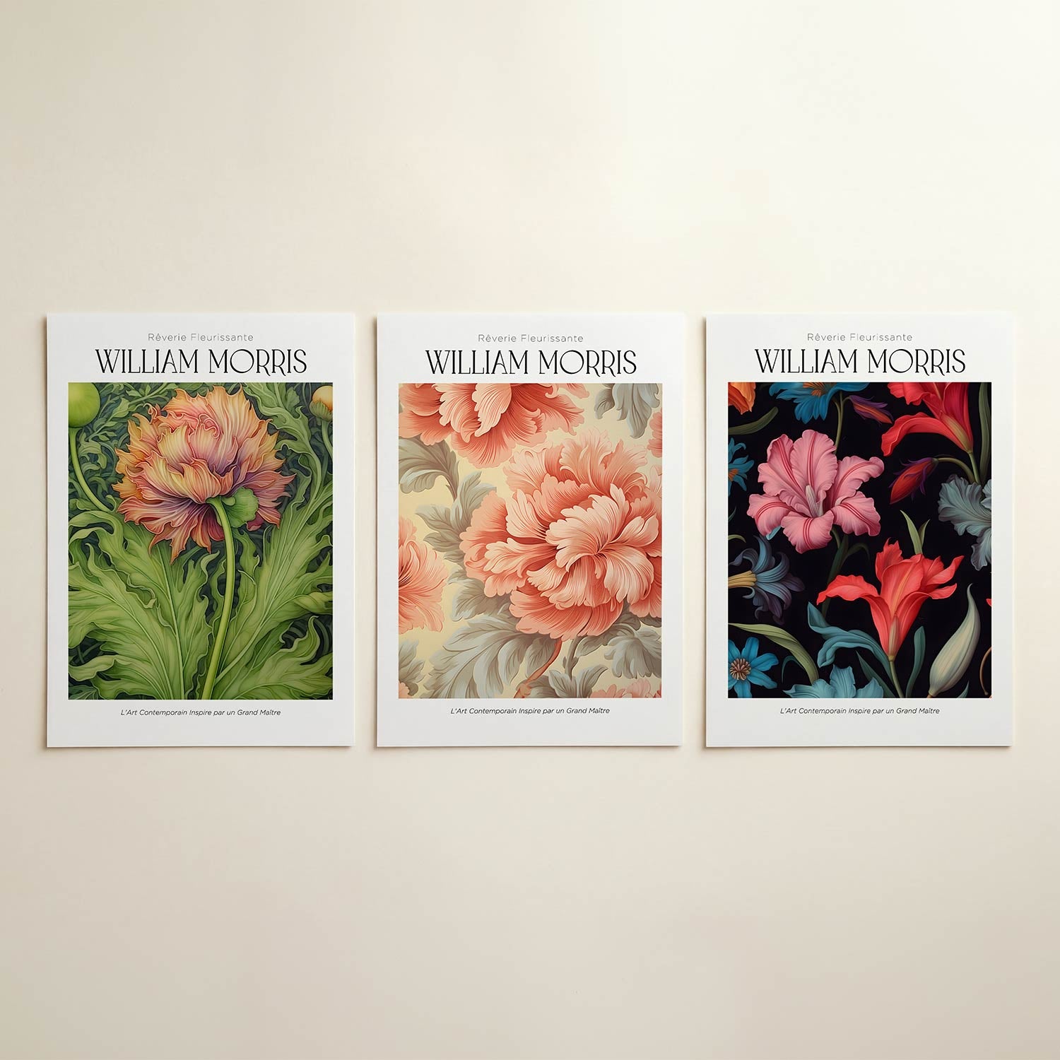 Bloem en blad Posterset