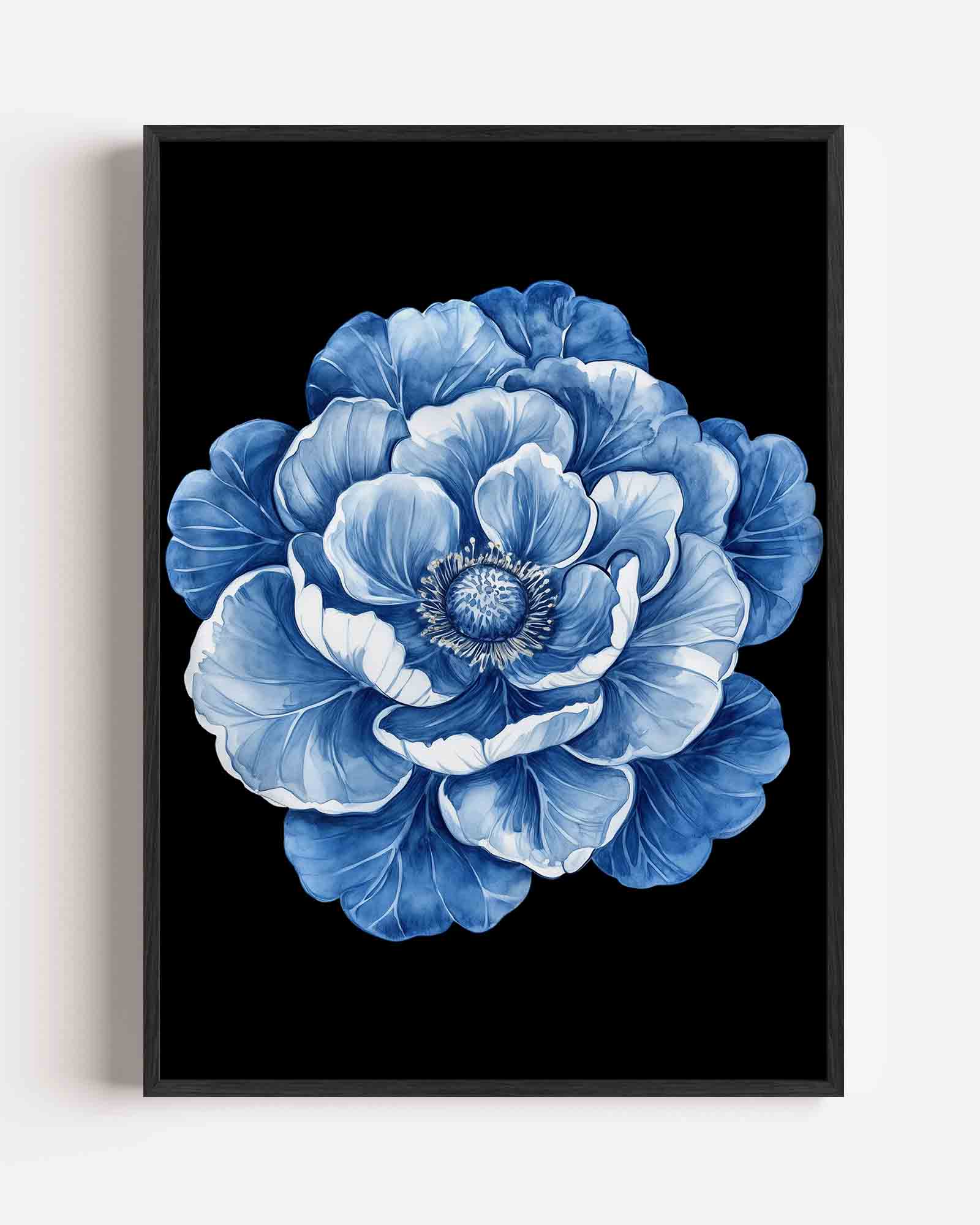 Blauwe bloem Poster