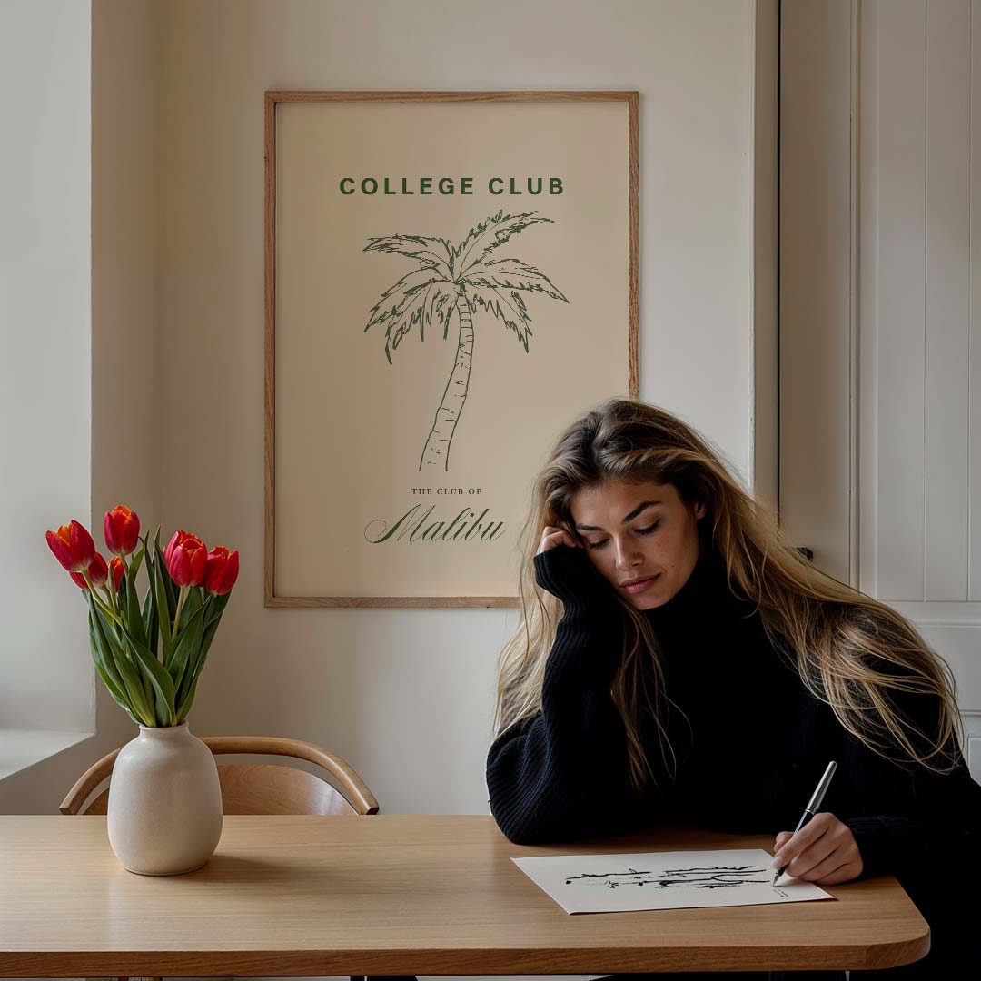 College Club Malibu Poster-WallArtistic