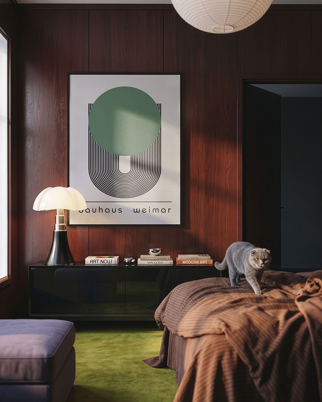 Cirkel en lijnen Poster