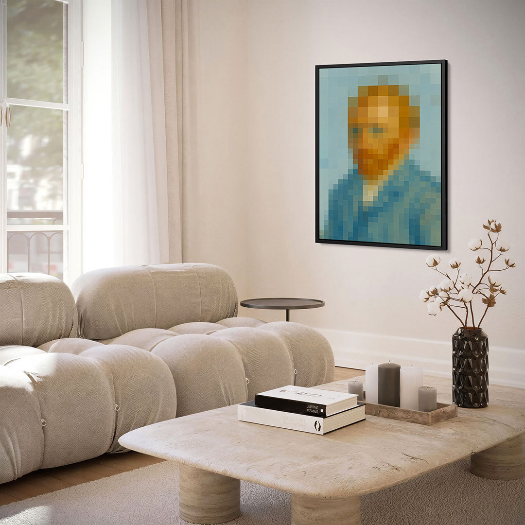 Geometrische portretstudie Kunstwerk