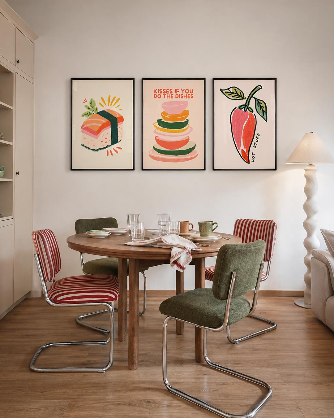 Sushi illustratie Posterset