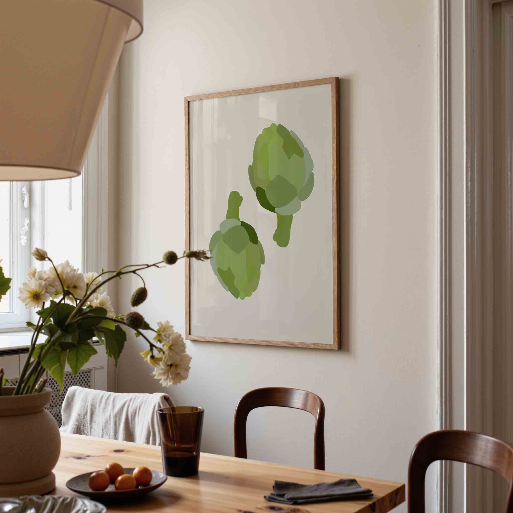 Groene artisjokken Poster