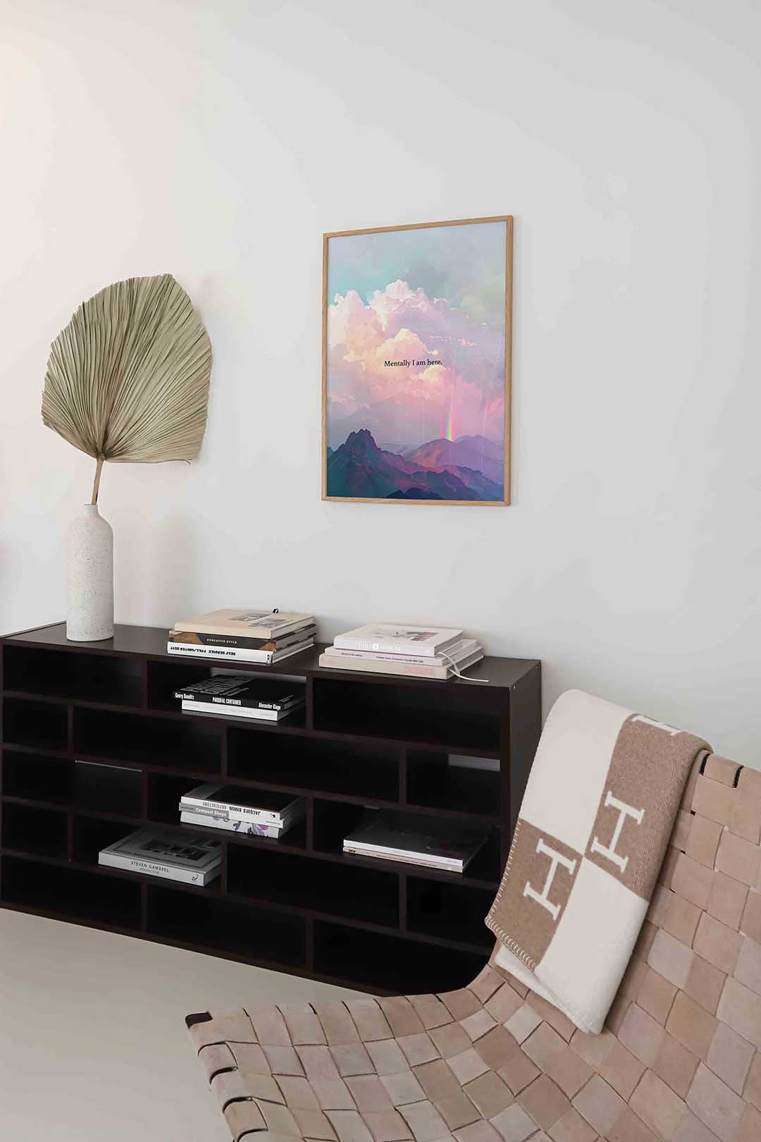 Bergen en wolken Poster