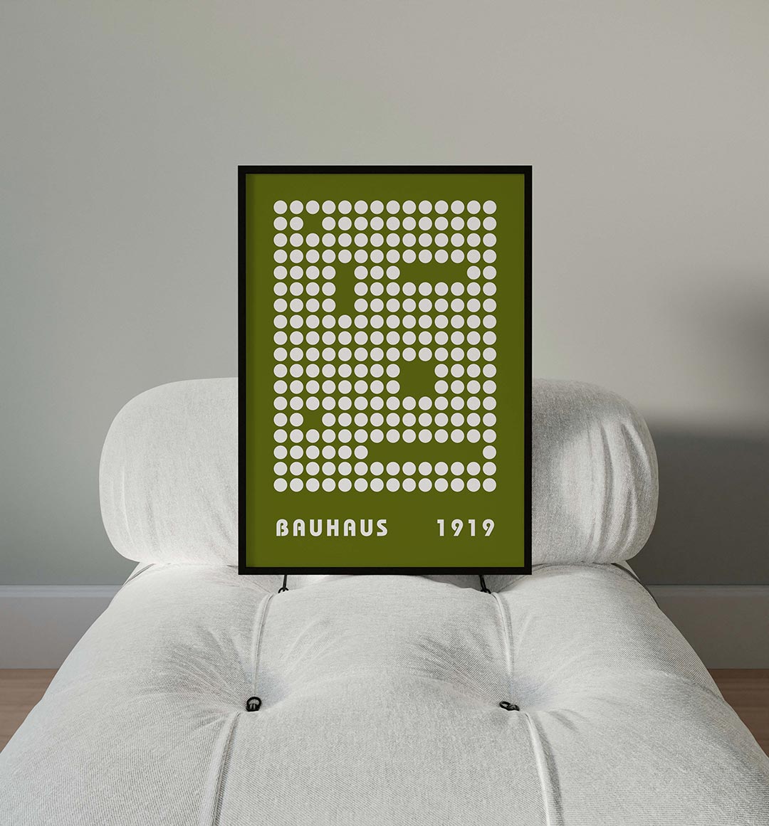 Cirkelpatroon en tekst Poster