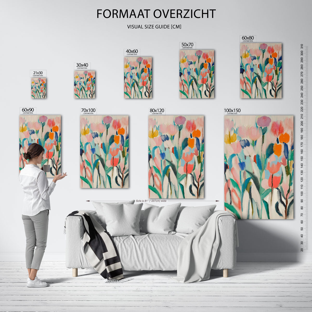 Bloemen in zachte tinten Poster
