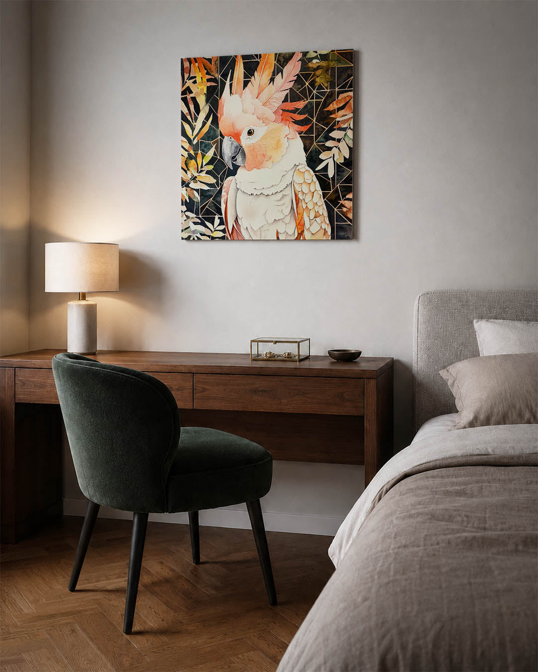 Vogels en geometrie Kunstwerk