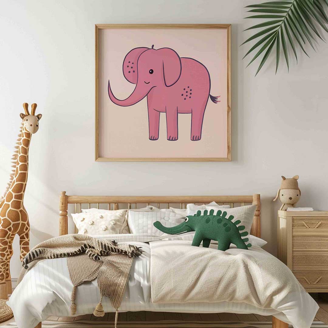 Roze olifant Poster