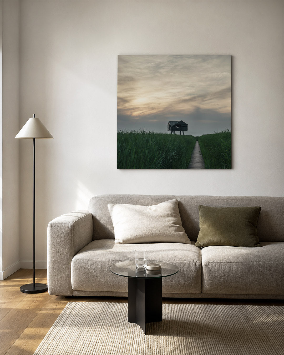 Houten hut Kunstwerk