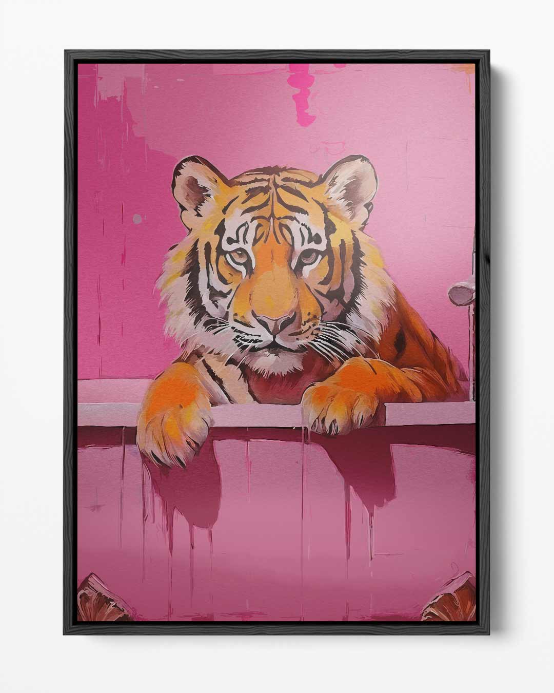Tijger in Bad Kunstwerk