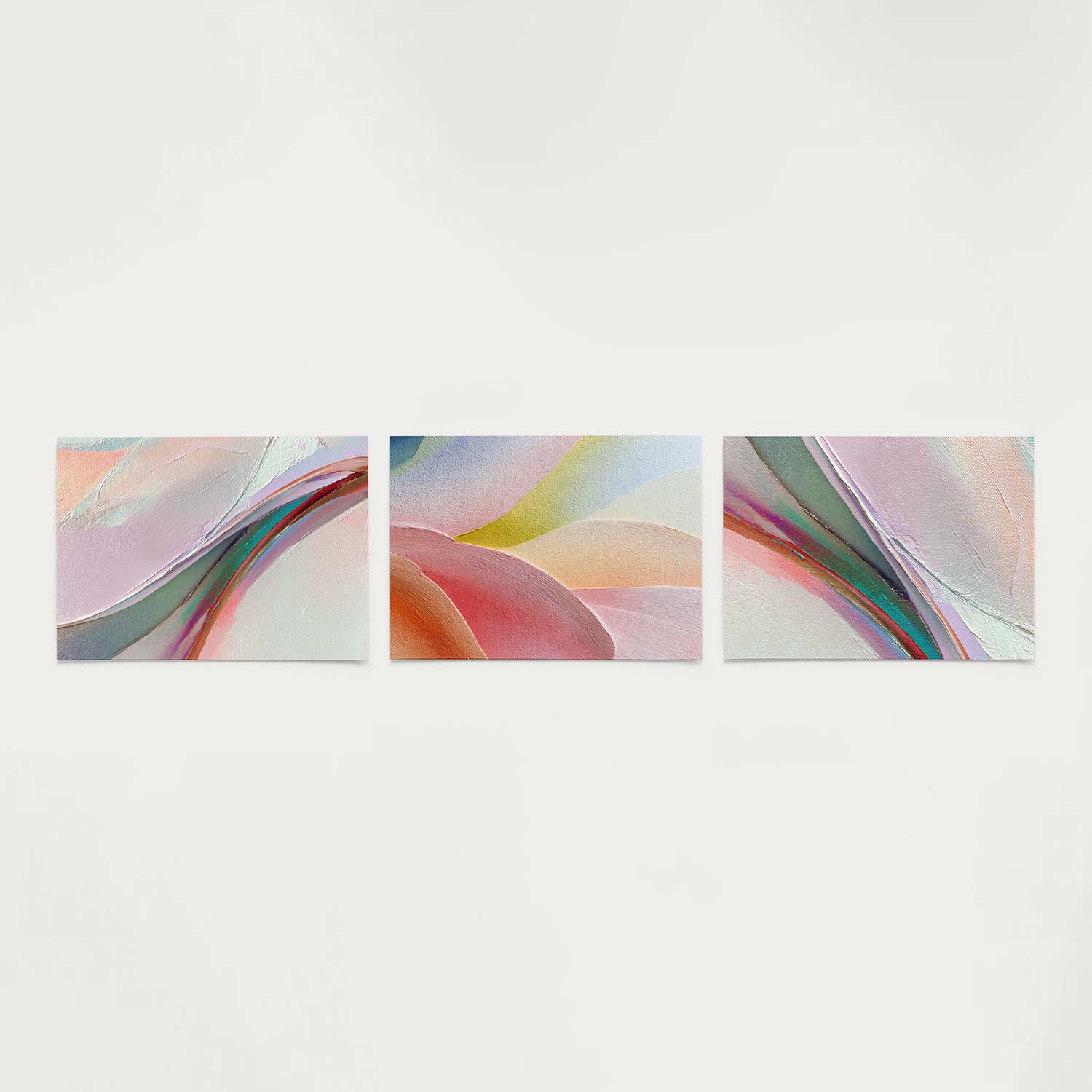 Kleurige vloeiing Posterset