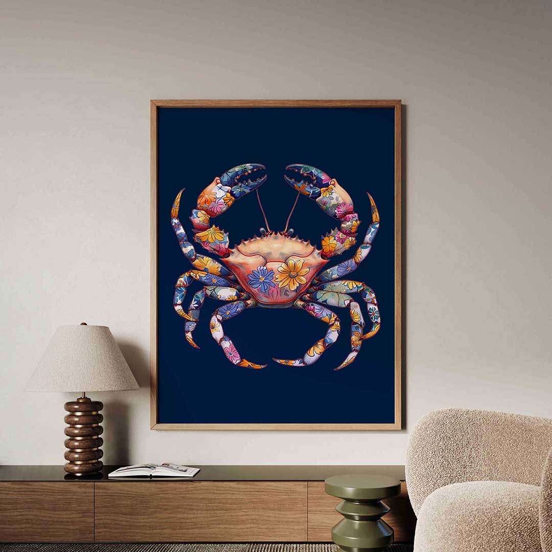 Bloemenkrab Poster