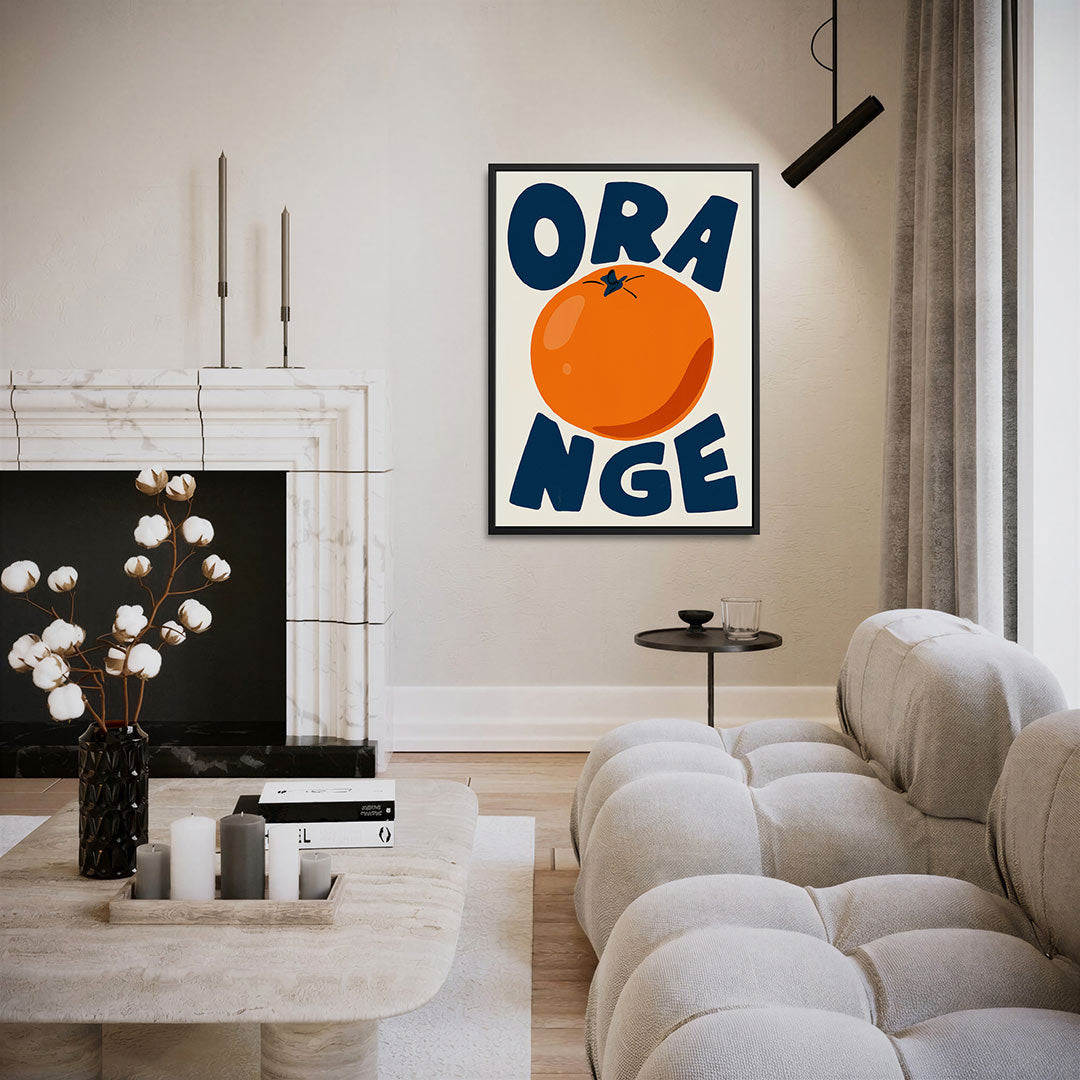 Fruitige typografie Kunstwerk
