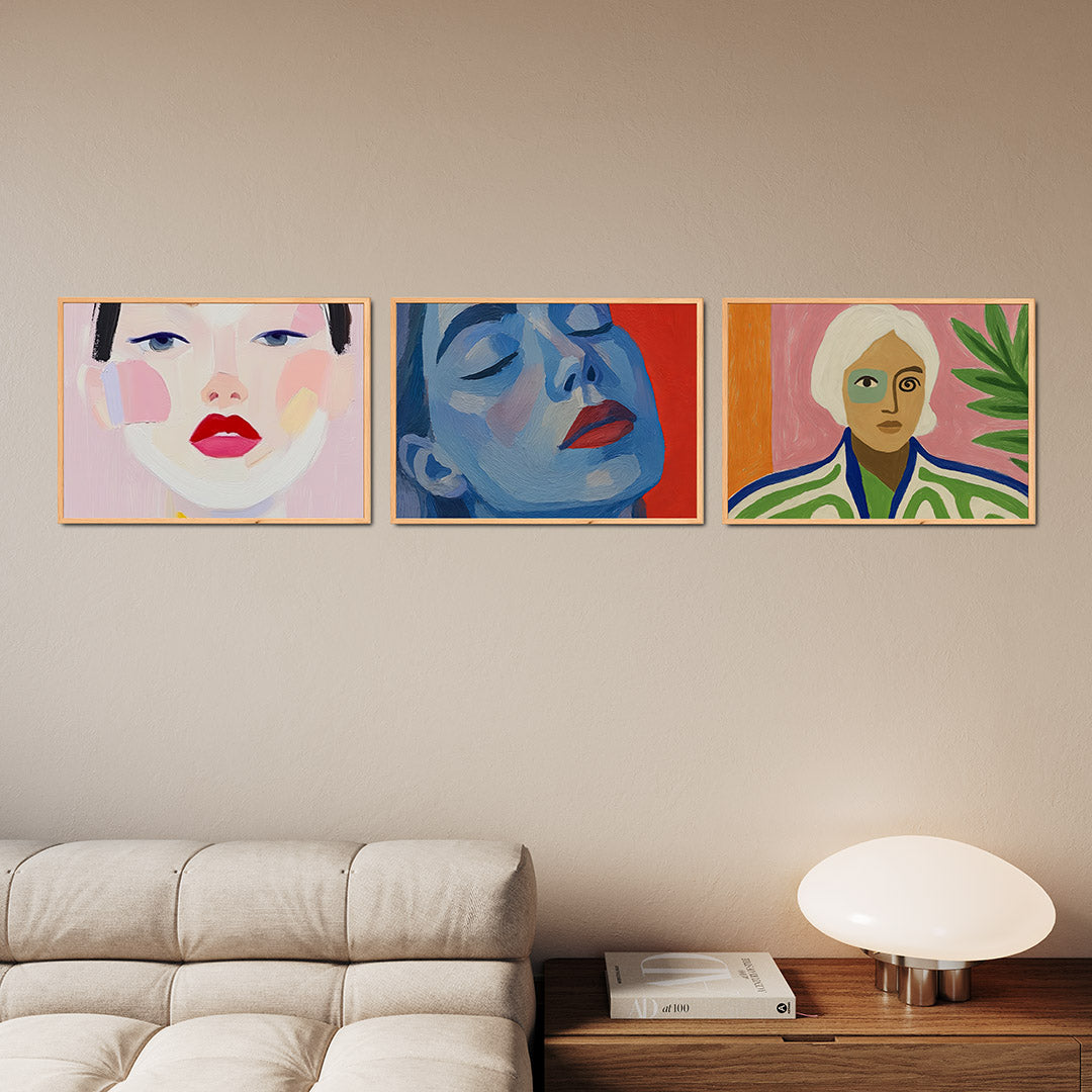 Kleurvlakken portret Posterset