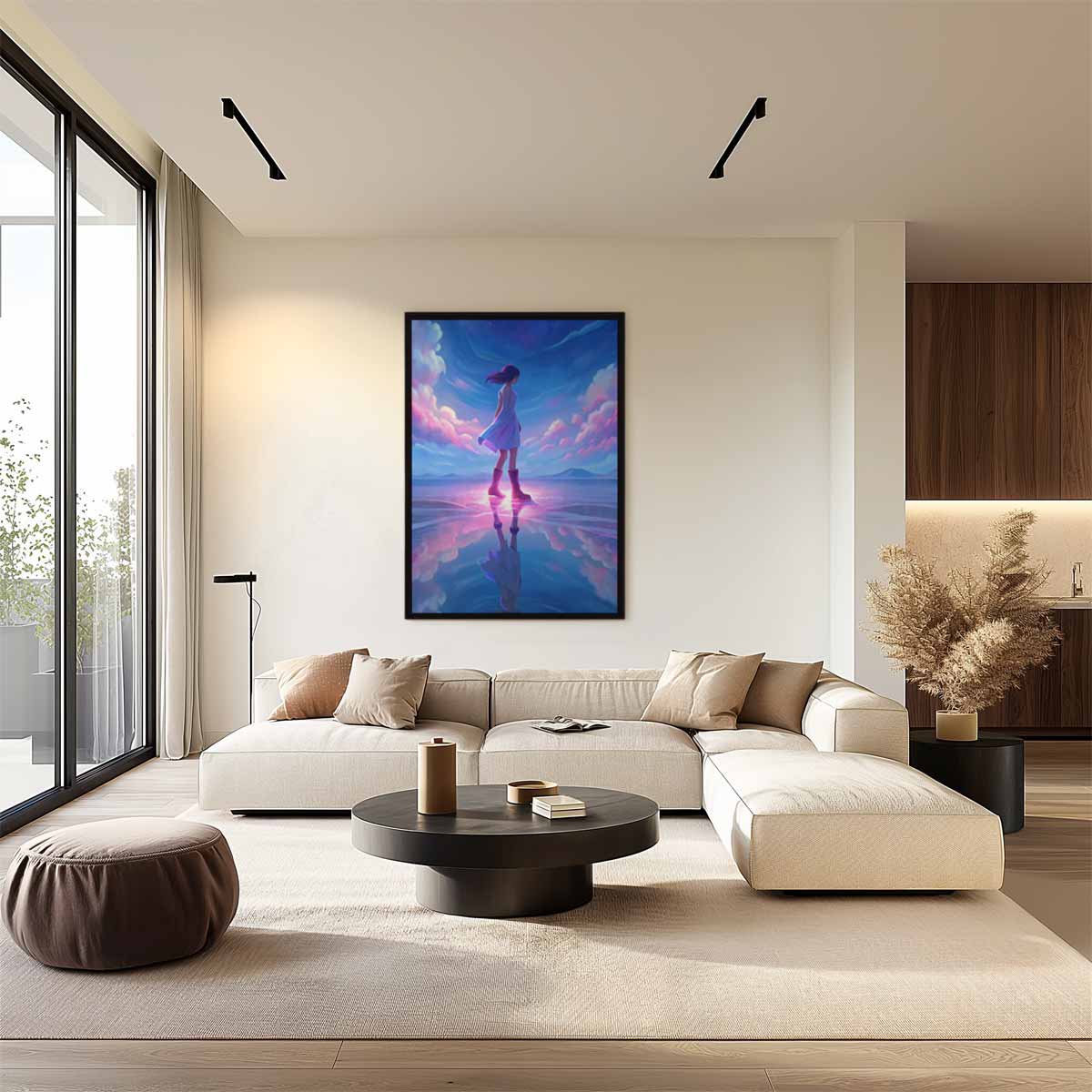Dromerige Wandeling Onder de Sterren Kunstwerk-canvas-dibond-plexiglas-wanddecoratie-WallArtistic