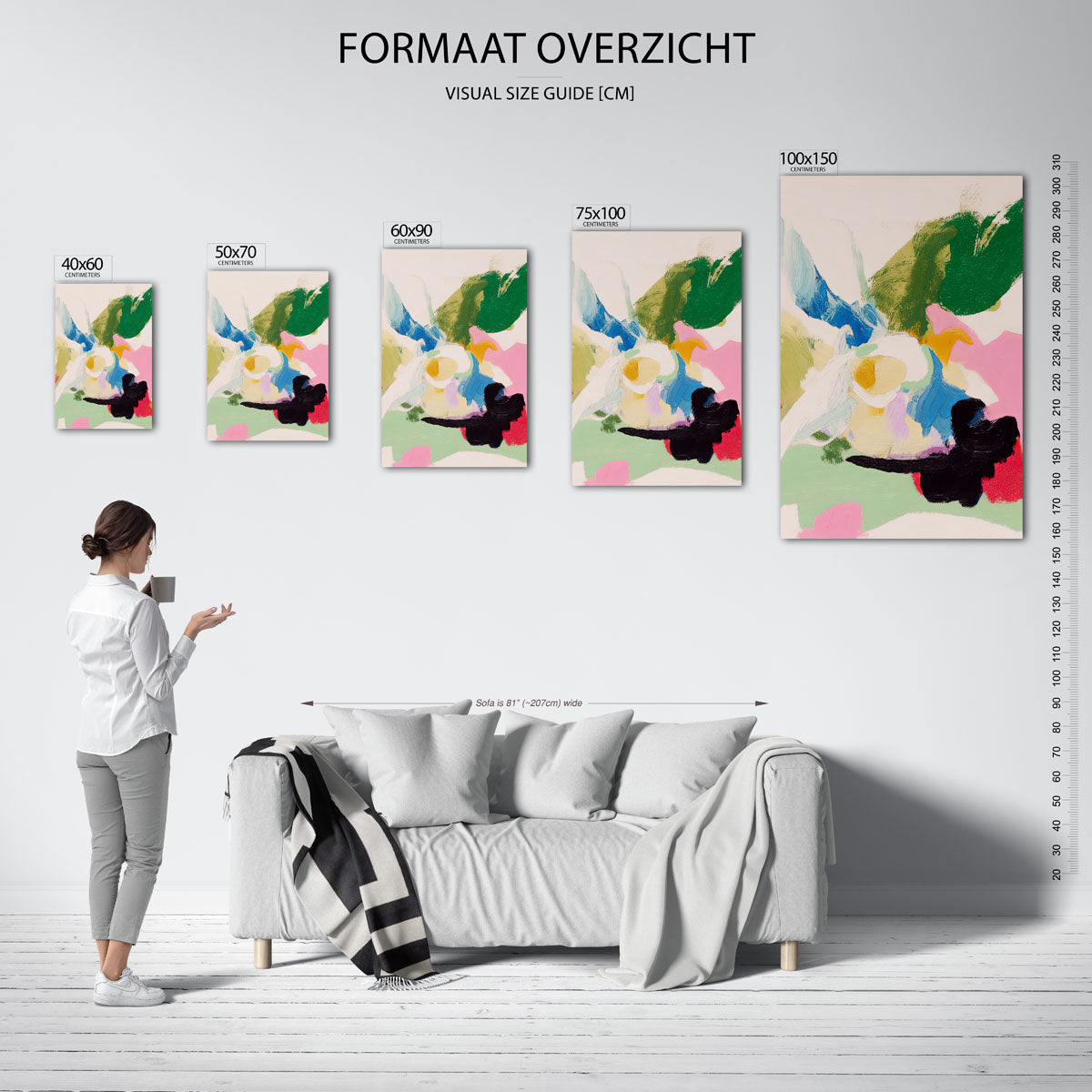 Kleurrijke vormen Kunstwerk