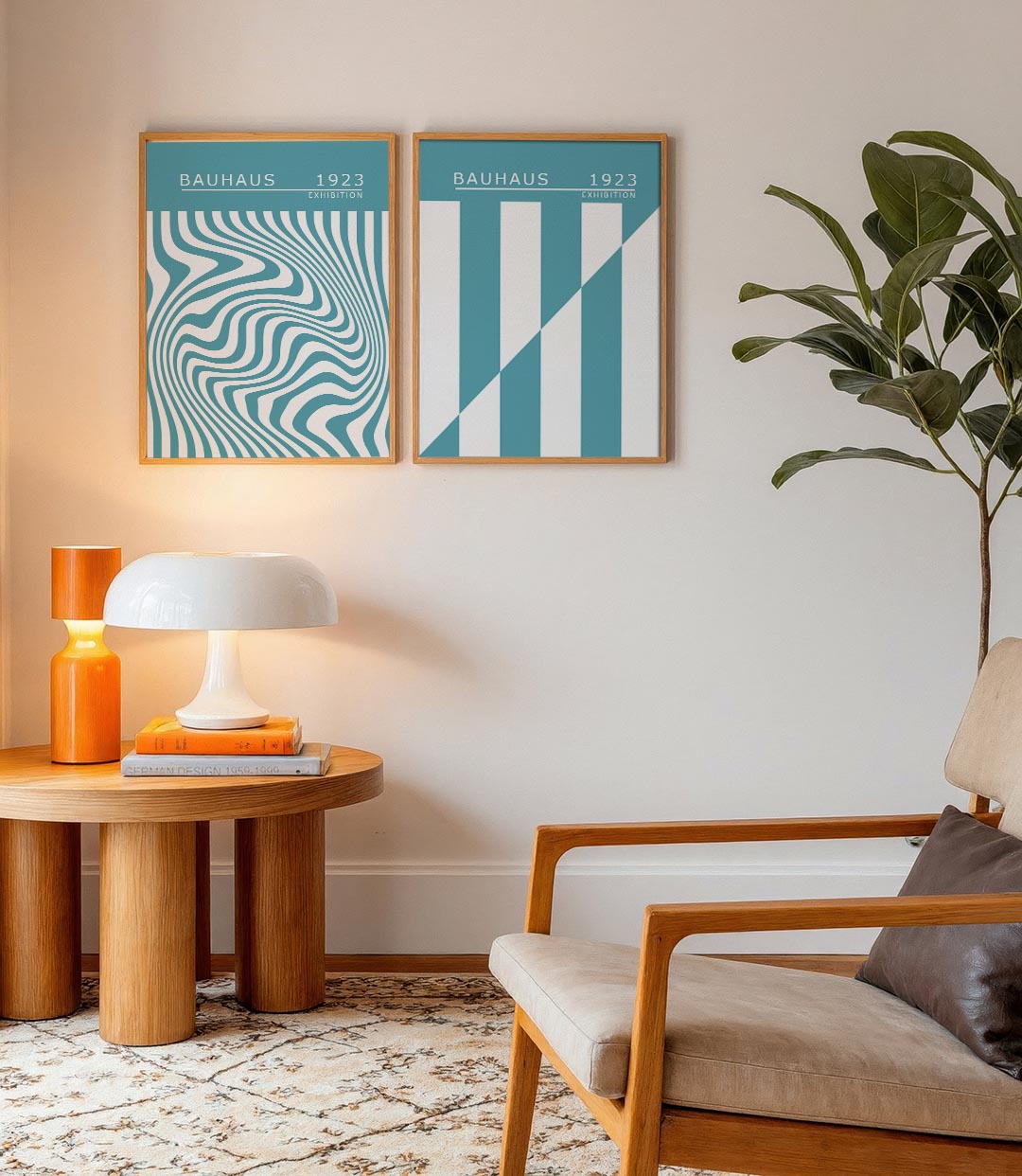 Golvend lijnenspel Posterset
