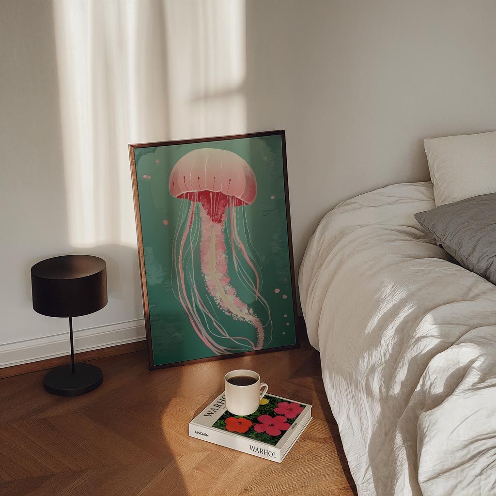 Dromerige Kwal Onderwater Poster-WallArtistic