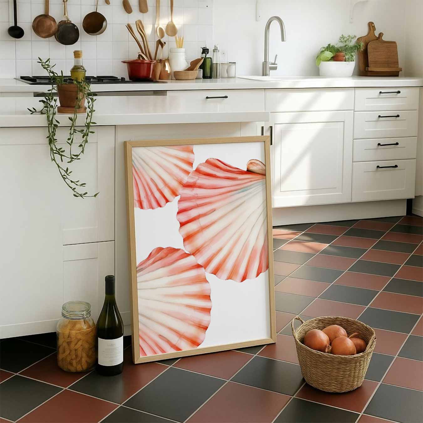Zomerschelp Waterverf Poster-WallArtistic