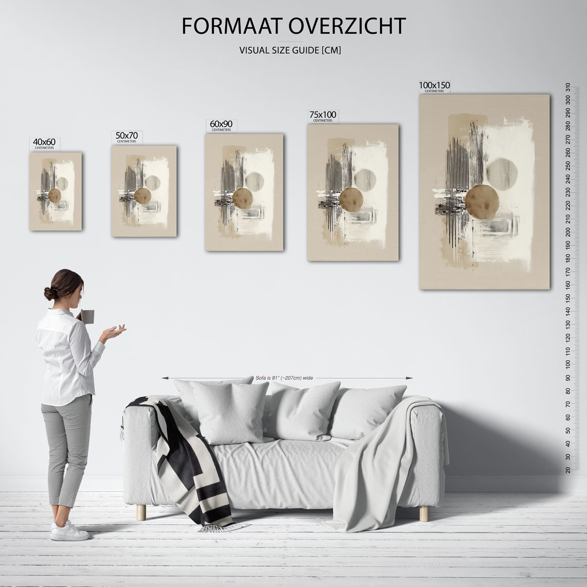Geometrische vormen compositie Kunstwerk