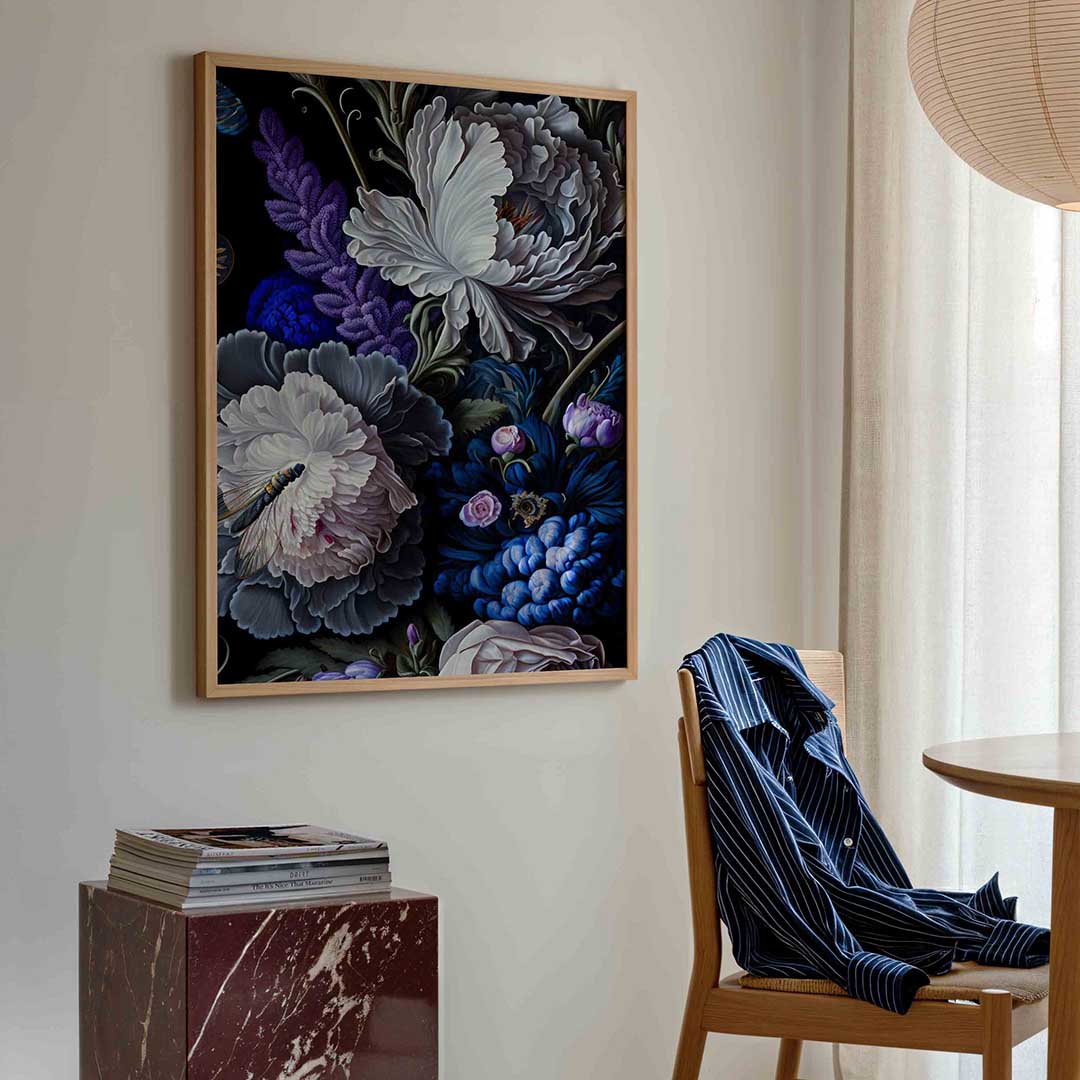 Bloemen en insecten Poster