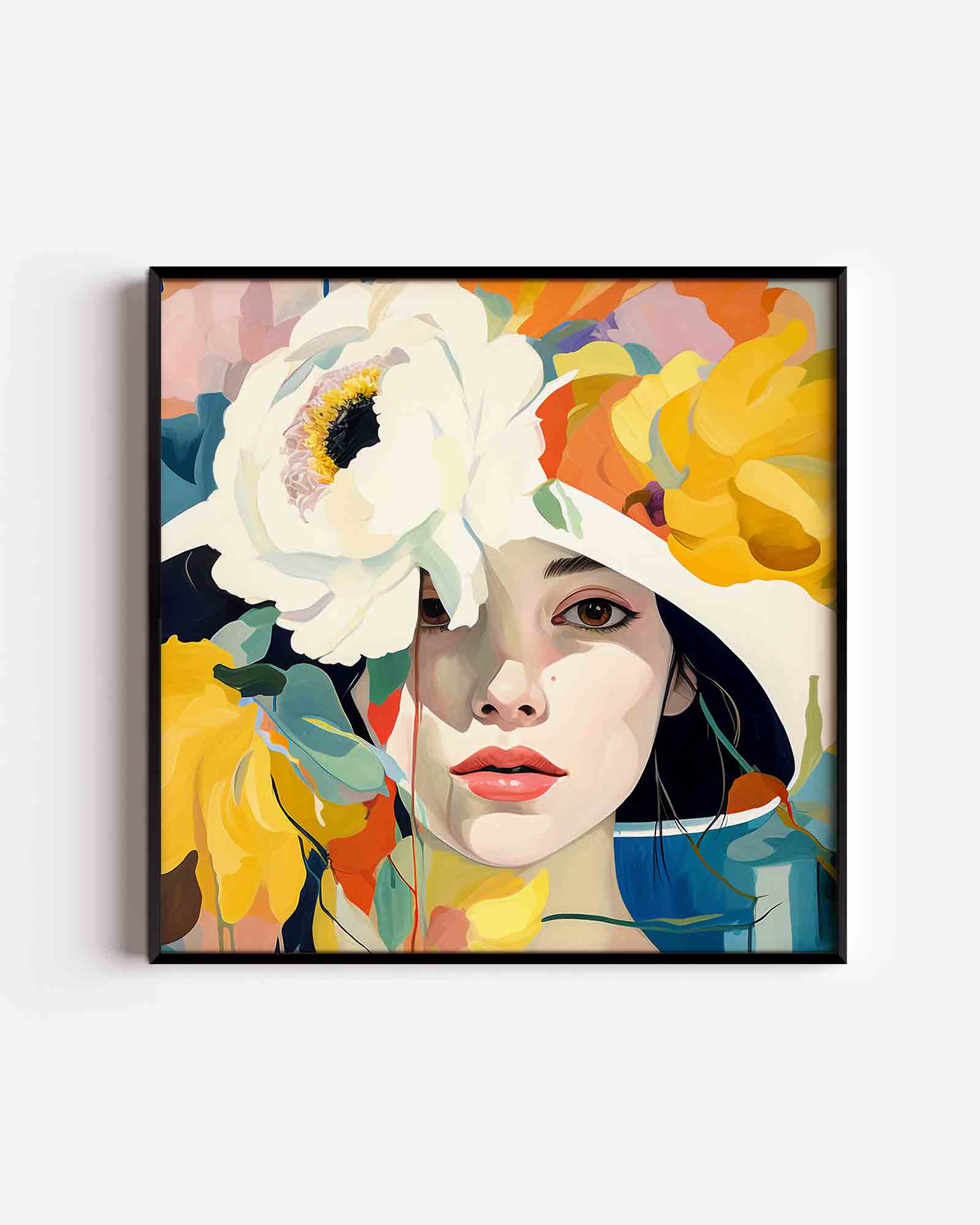Vrouw met bloemen Poster