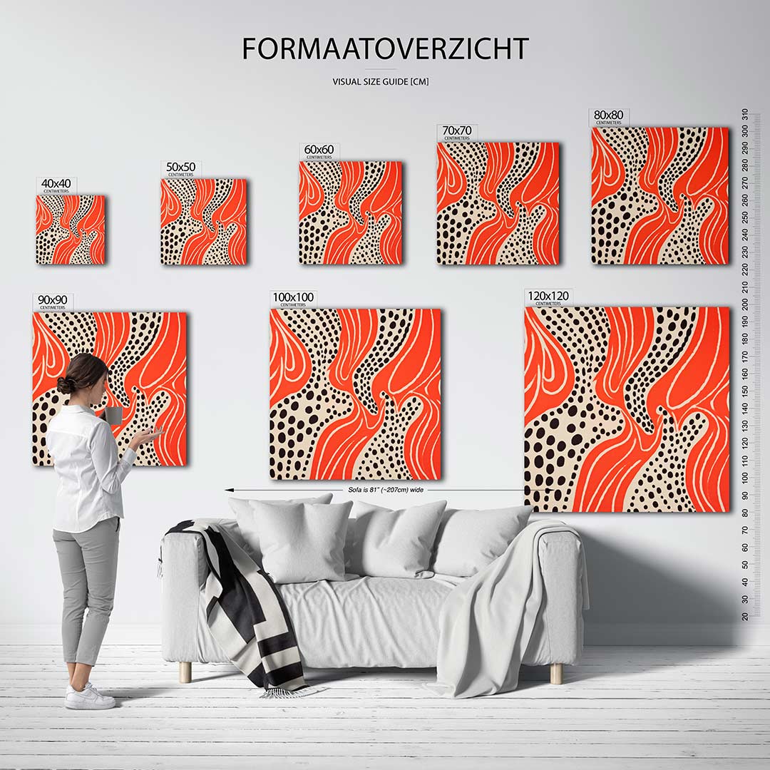 Golvende patronen Kunstwerk