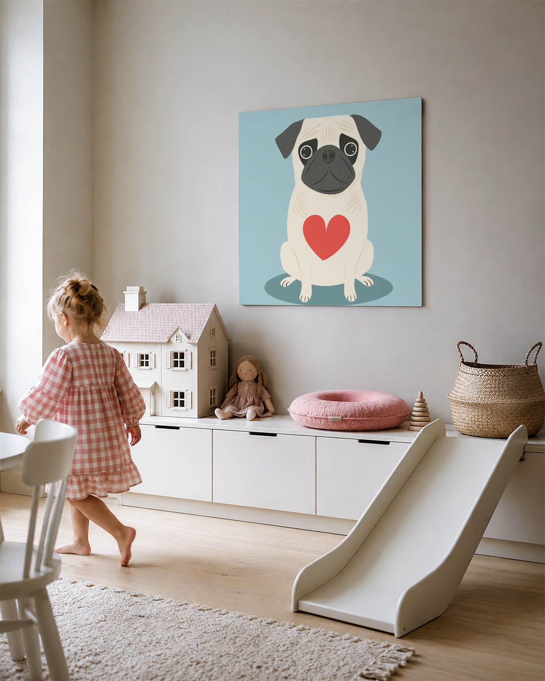 Hond met hart Kunstwerk