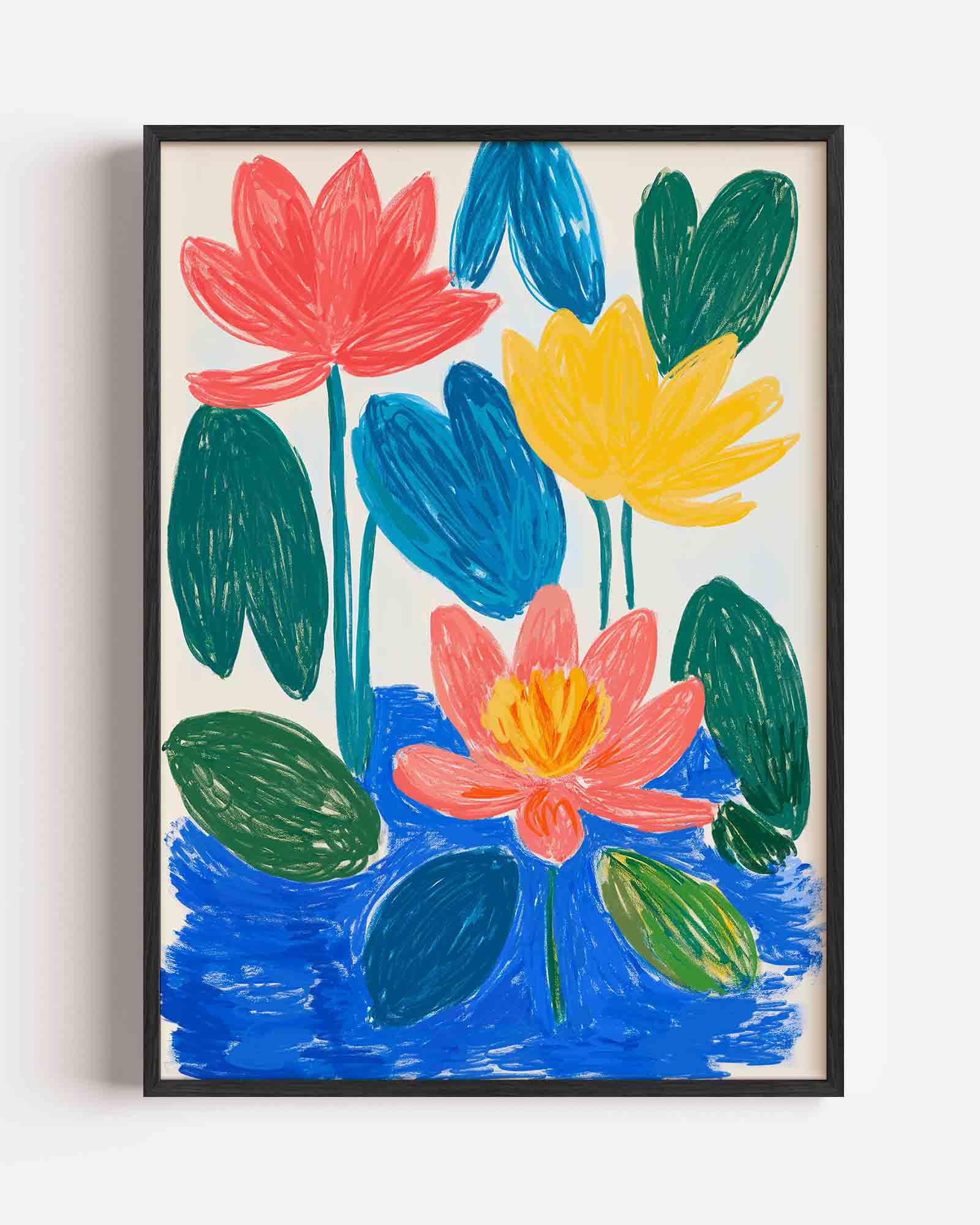 Bloemen en bladeren Poster