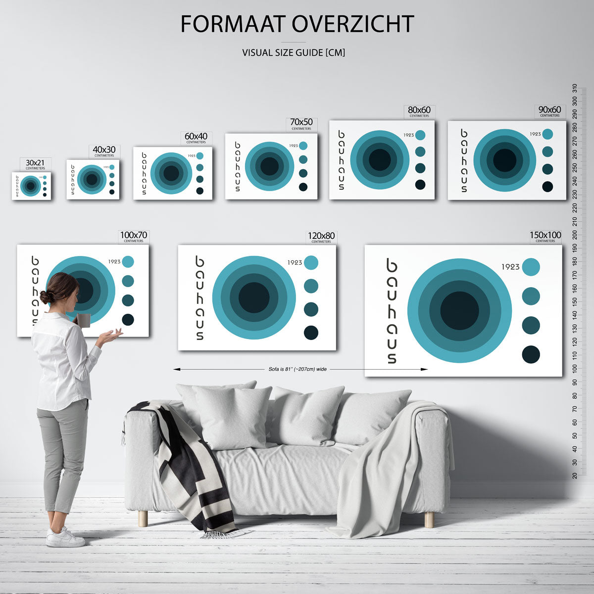 Cirkelvormen en lijnen Poster