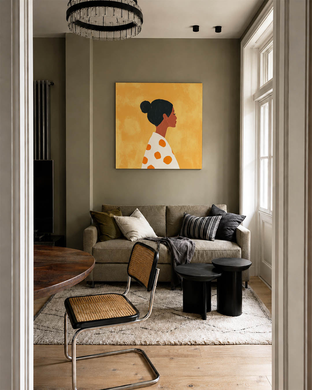 Vrouwelijk silhouet Kunstwerk