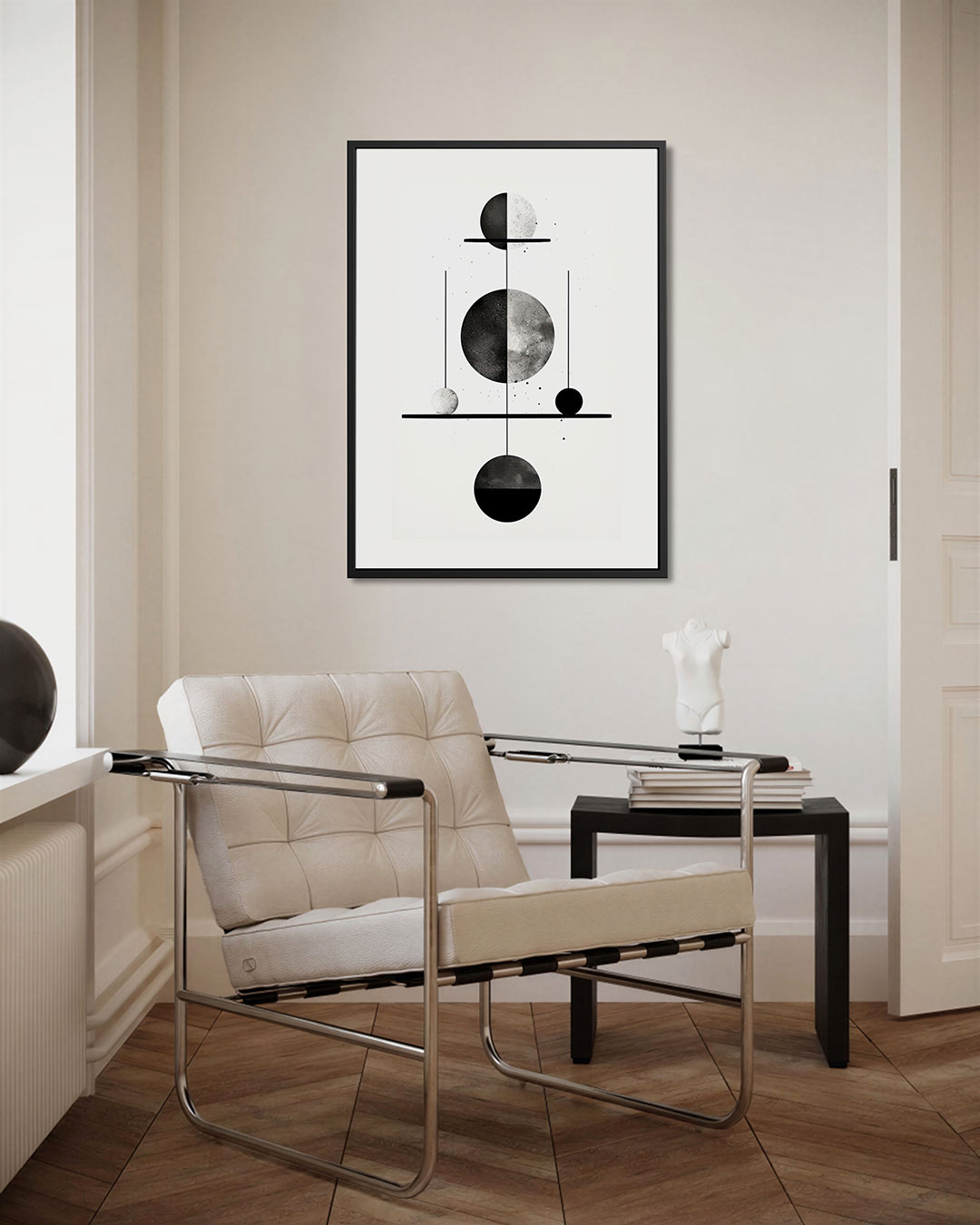 Geometrische vormen compositie Kunstwerk