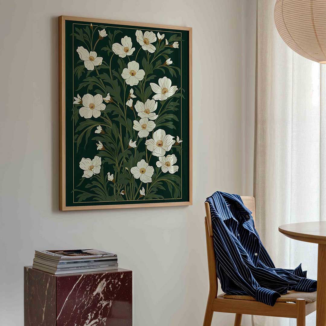 Bloemen en bladeren Poster