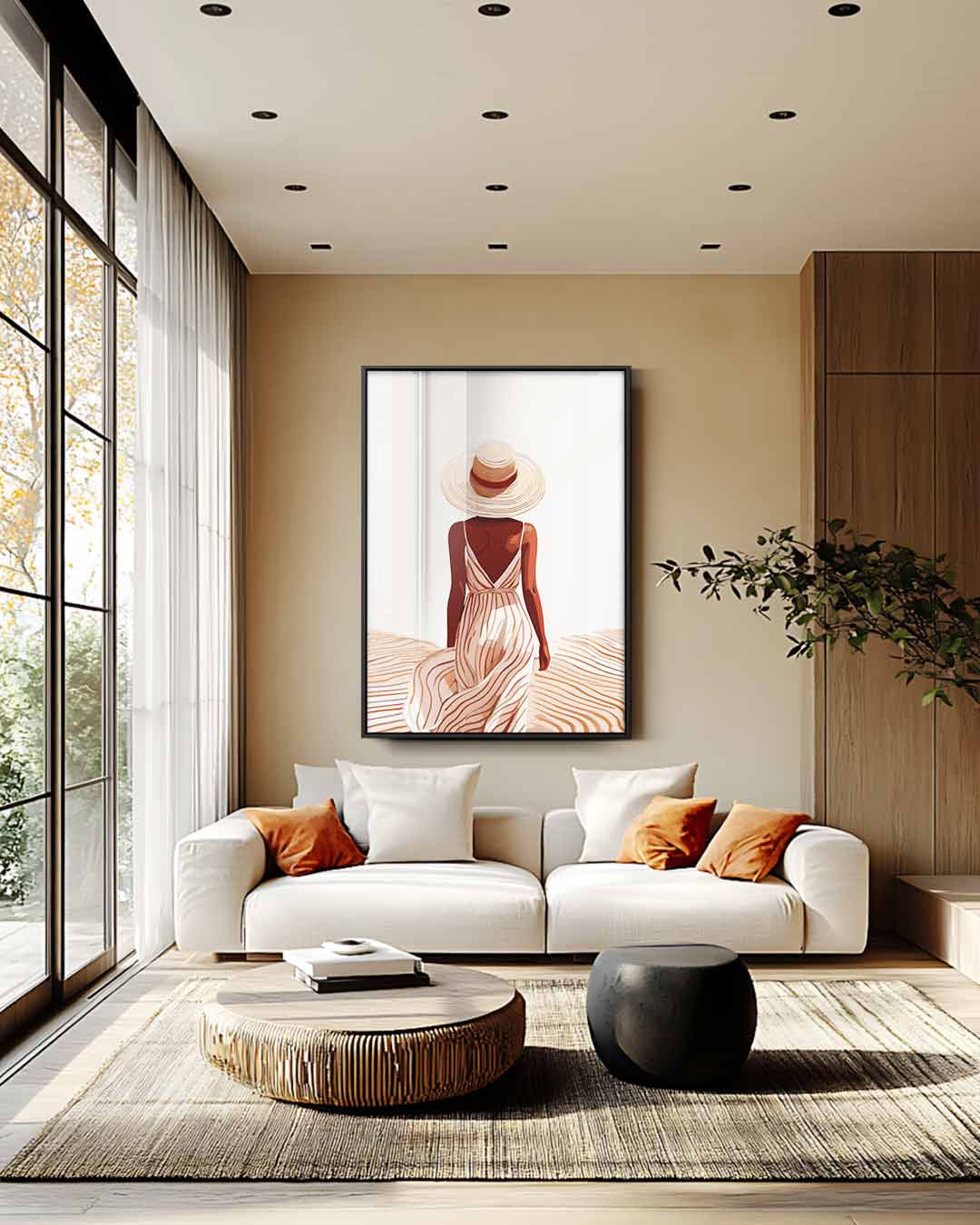 Zomerwandeling Kunstwerk-canvas-dibond-plexiglas-wanddecoratie-WallArtistic